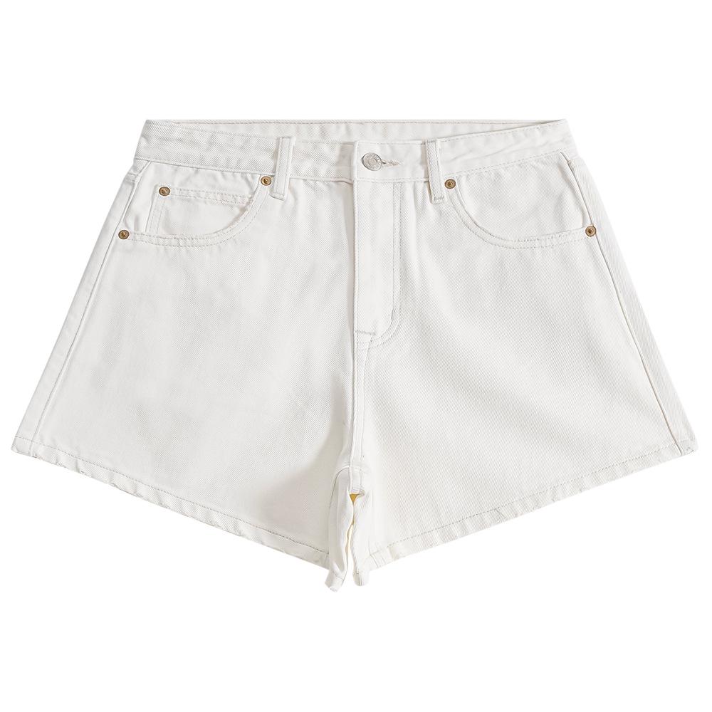 

MBB 2025 Summer Women s High-Waist Denim A-Line Shorts - Retro, Loose, Slimming, Versatile Fit 28