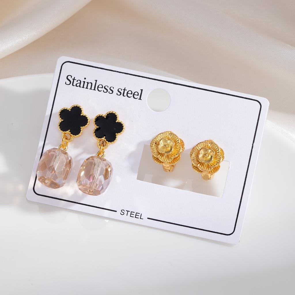 1Set French Vintage Style Long Drop Pendant Earrings Set Decoration