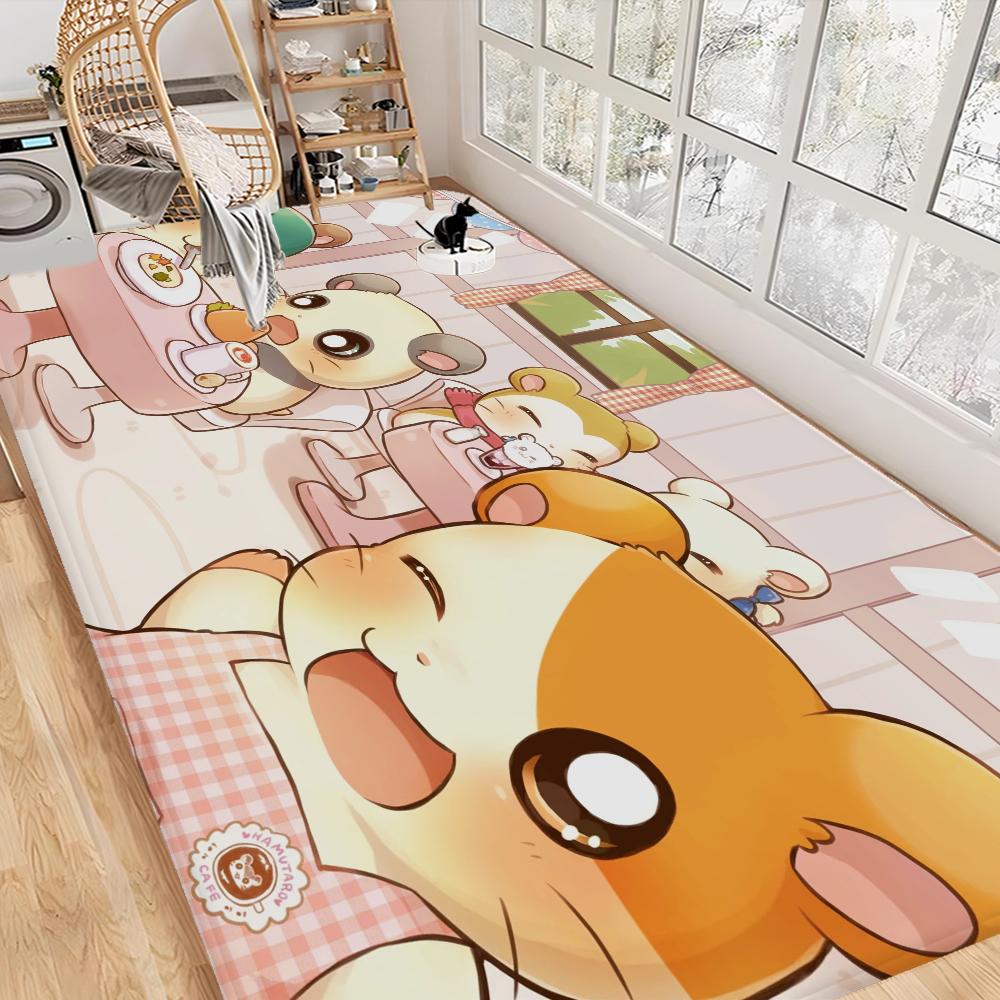Animacinis mielas Hamtaro grindų kilimėlis Stačiakampis Neslystantis Namų Minkštas Kilimėlis Prieangio Vidaus Lauko Kilimėlis Sveikinimo Durų Kilimėlis