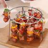 Portable Stainless Steel Air Fryer Skewer Rack - Thickened, Round Grill for Oven & Barbecue