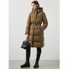 Autumn and Winter New Fashion Hooded Down Jacket Women's Winter Medium and Long New Waist Rope Drawstring To Keep Warm