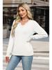 Women's Casual Solid Color Knitted Pullover Sweater - Autumn/Winter Collection