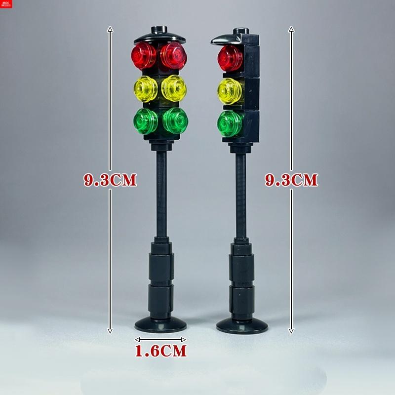 Non-Toxic Moc Bricks Railway Traffic Road Street Red Light Solar Crosswalk Sign Fence City Educational Building Blocks Dolls Kids Gifts