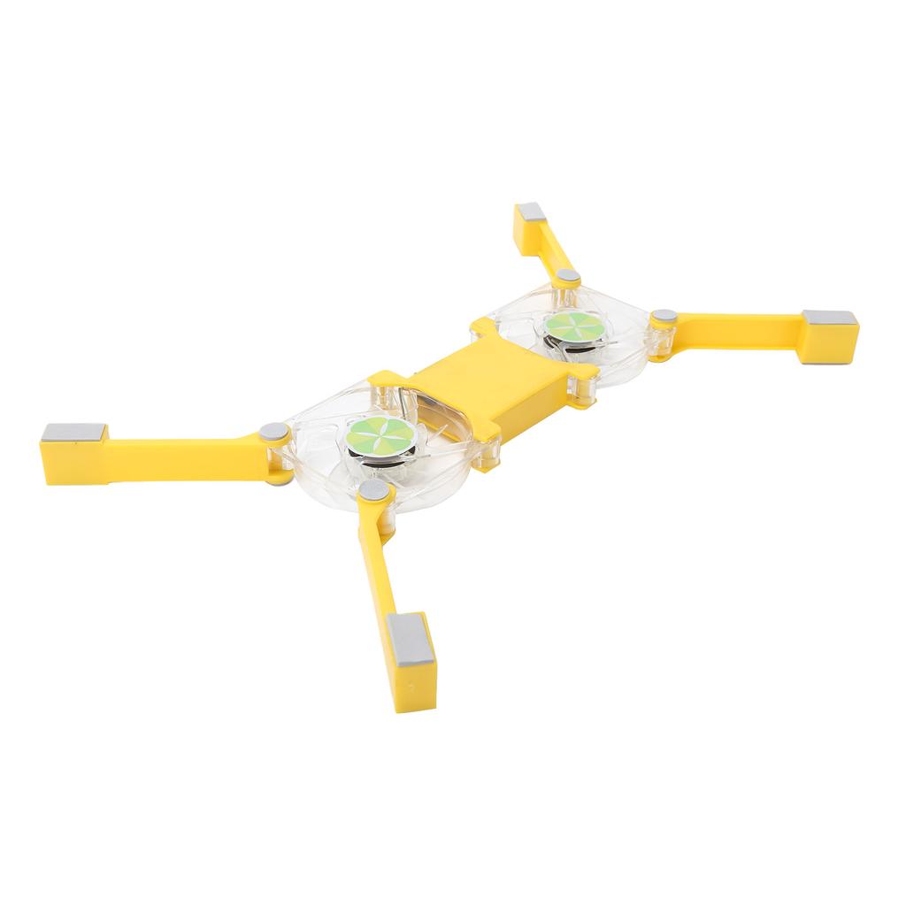 Laptop Cooling Pad USB Foldable Radiator Cooler Stand Light Portable with AntiSkid Mount(Jaune )