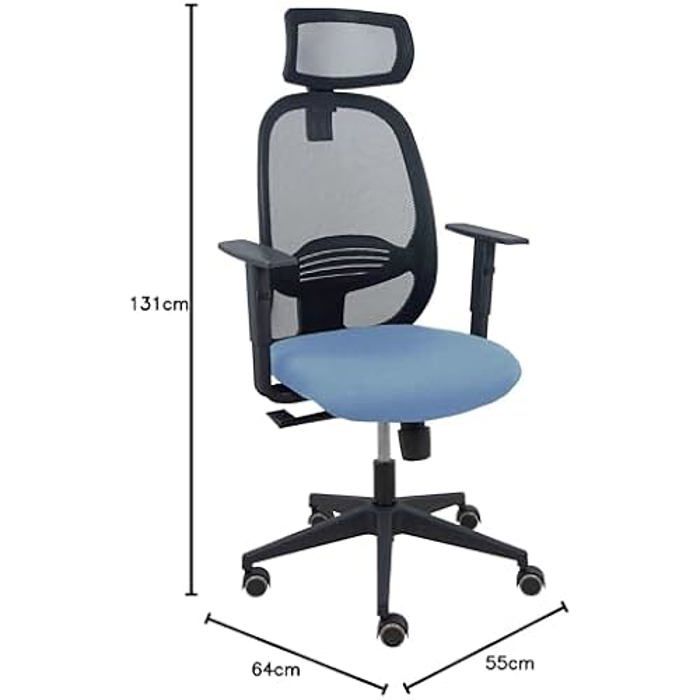 Chaise De Bureau - PIQUERAS Y CRESPO - Bali - Ergonomique - Accoudoirs Réglables - Tête Réglable