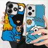 Sesame Street Cookie Soft Phone Case For Xiaomi Redmi Note 14 15 Pro Plus 13 12 11S 11T 5G 10 9S 9 Plating Anti-Fall Fundas