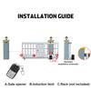 Access Control 2000kg 1200W 220V Automatic Electric Sliding Gate Motor Opener Heavy Duty Remote Control Sliding Door Machine