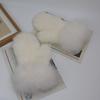 Winter women thick style real rabbit fur gloves with fox fur Outdoor keep warm real rabbit fur mittens Girls fashion glove
