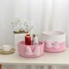 2pcs Adorable Korean-Style Handwoven Storage Basket - Handbag Organizer for Cosmetics, Snacks and Accessories Bowknot Design