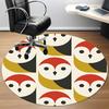 1pc Owl Pattern Office Round Area Rug, Indoor Mat Suitable For Office, Under Office Chairs Bedroom Living Room Home Decor, Room Deco