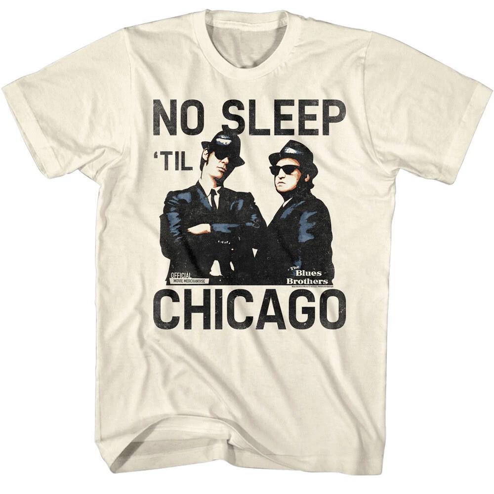 Blues Brothers No Sleep Til Chicago Men s T Shirt Road Trip Jake & Elwood Belush XL