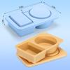 Silikon-Snackbehälter mit Deckeln Mehrzweck-Lebensmittel-Snackboxen Wiederverwendbar Doppelkammer-Dip-Schälchen