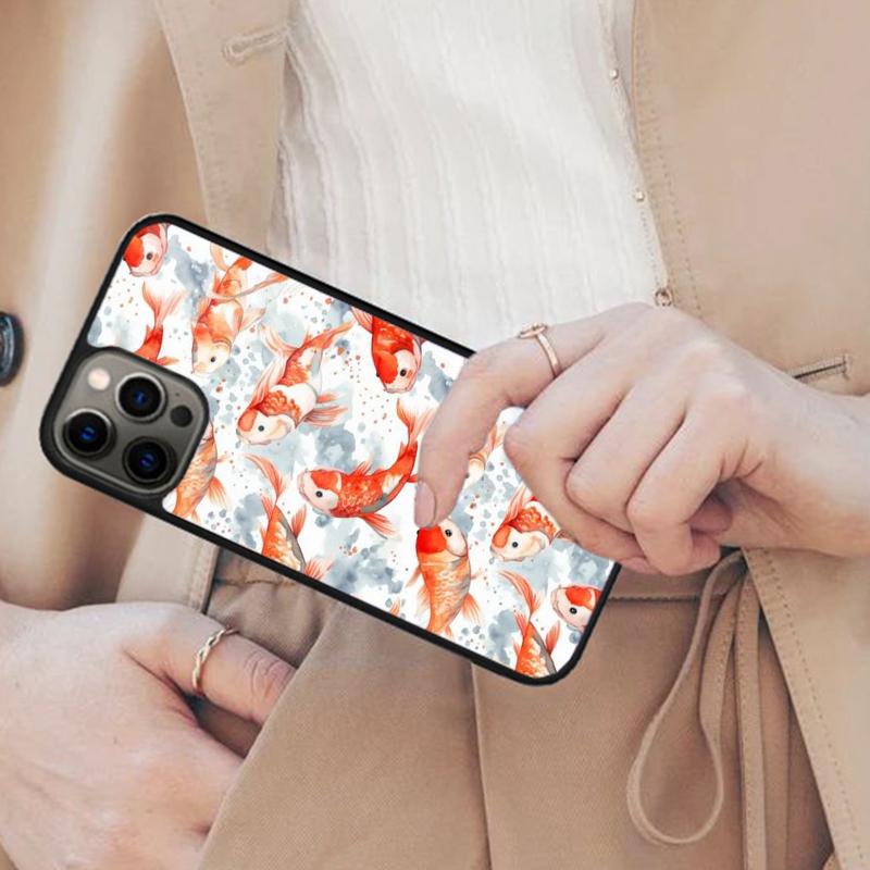 

School of Koi Fish Magnetic Phone Case For APPLE iPhone 17 Air 16 14 13 12 Pro Max 15 Plus Wireless Charge With MagSafe Cover iPhone 14