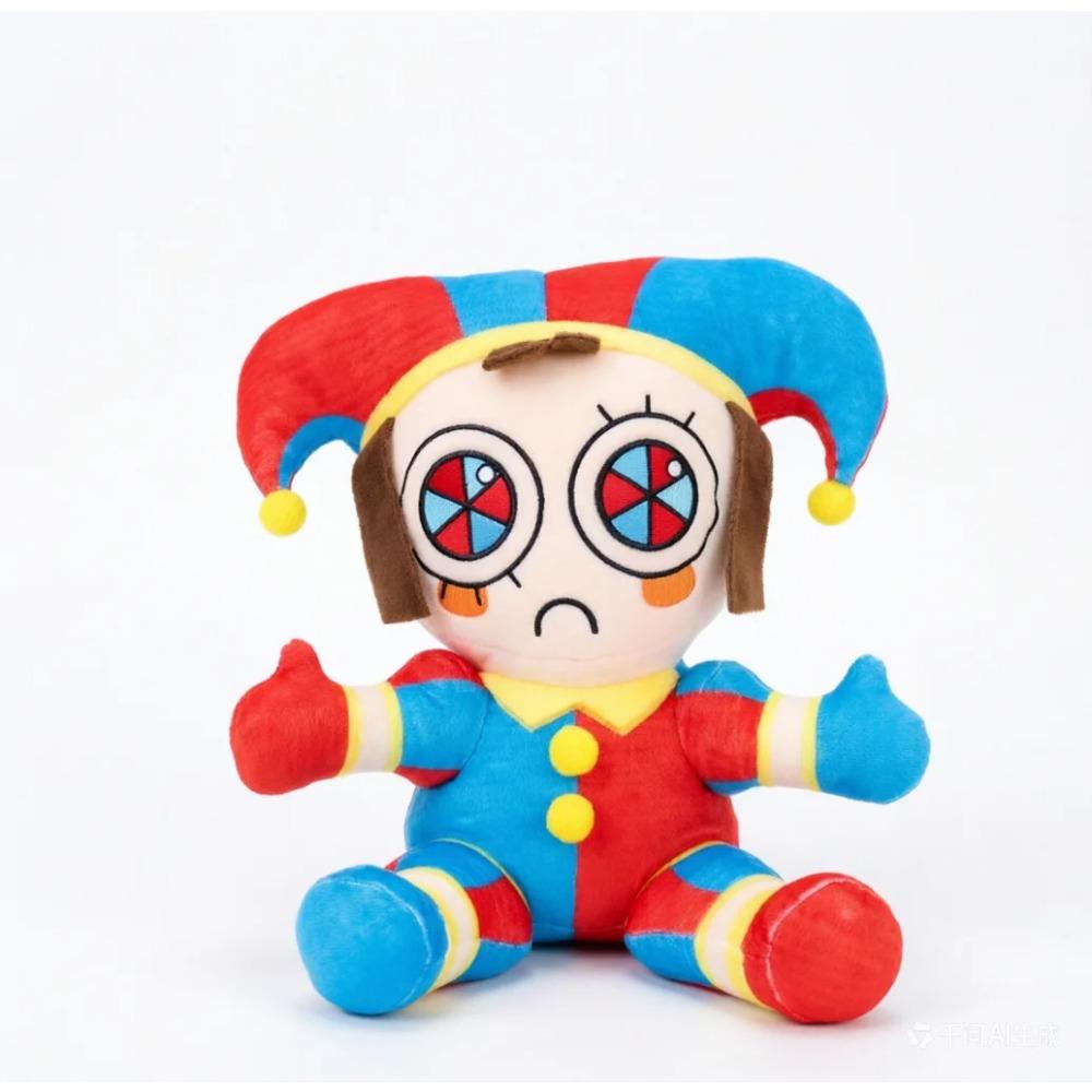 25CM Amazing Digital Doll Circus Maid Jax Plush Magical Rabbit Clown Cartoon Periphery Suitable Fans Home Collection Decoration