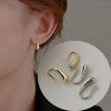 Asymmetrical Silver Stud Earrings for Women - Sleep-Friendly, 2024 Trendy Style, Small Ear Accessories