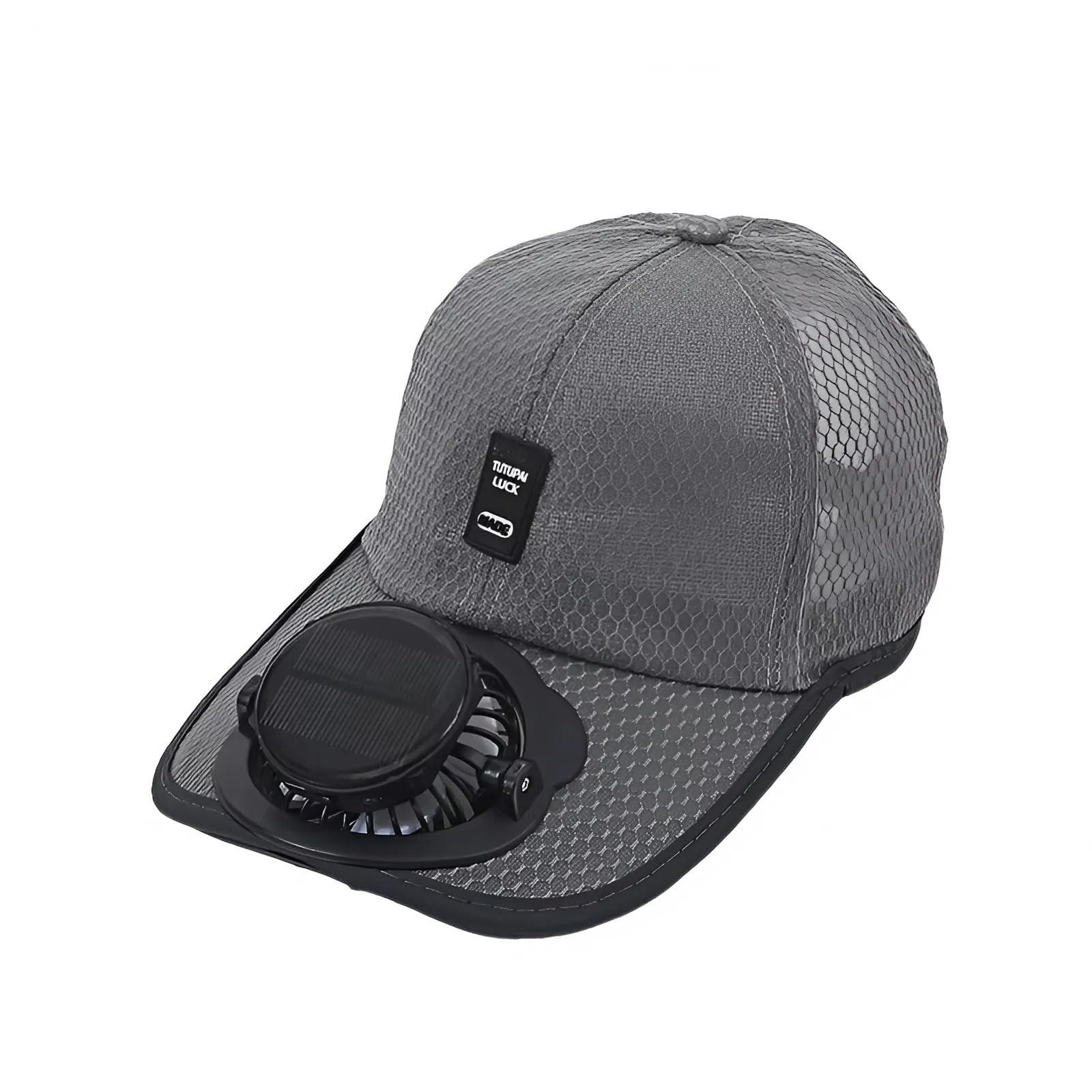 

Solar Rechargeable Fan Baseball Cap, Spring And Summer Sun Visor Cap, Cap One Size
