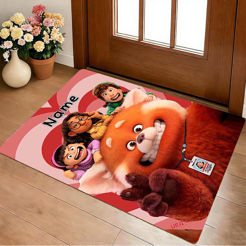 Custom Name Friendship Adventure Living Room Non-Slip Area Rug Soft Carpet for Bedroom Kids Playroom Sofa Office Home Decor Doormat