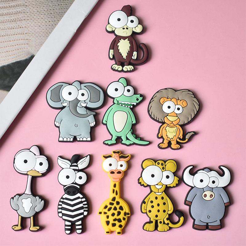 1 set magneți de frigider drăguți din PVC pentru copii, magneți de animale cu desene animate pentru decor de frigider, litere magnetice amuzante, numere, jucării pentru copii