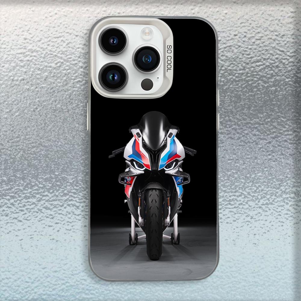 Custodia per Telefono B-Bmwes Moto S1000rr Per iPhone 16,15,14,13,12,11,Mini,Pro,MAX Bianca Opaca Cover Antiurto
