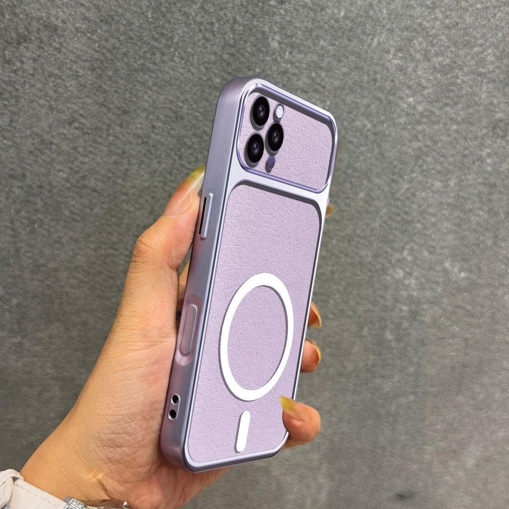 Metallic Finish Magnetic TPU Phone Case for iPhone 16 ProMax,15 Pro,14 Pro,13 Pro Shockproof Matte Soft Cover