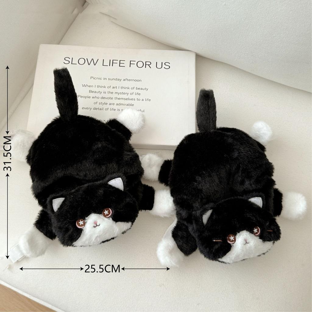 Cute Milk Cat Plush Autumn and Winter Cold Resistant Warm Gloves Scarf Kitten Knee Pads