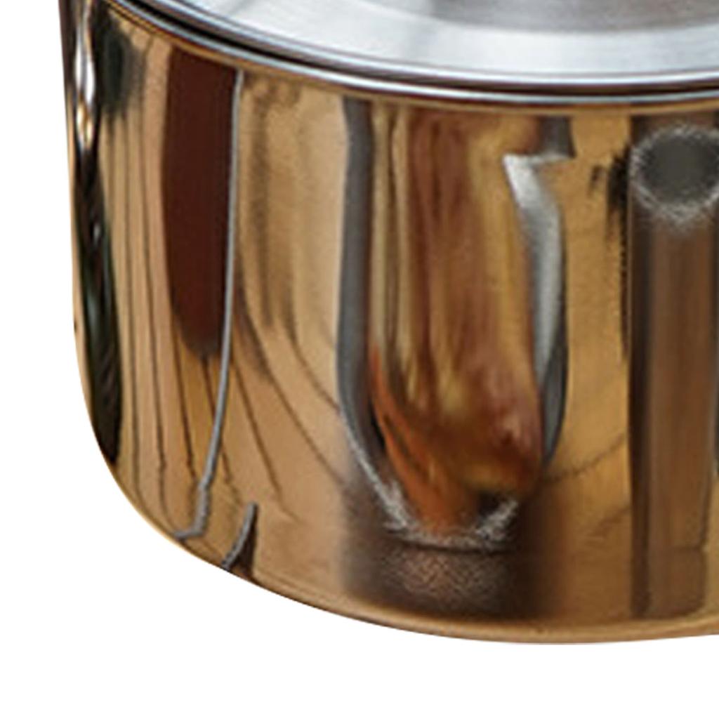 Stainless Steel Camping Kettle Removable Handle Portable 304 Stainless Steel Cooking Kettle for Outdoor Hiking