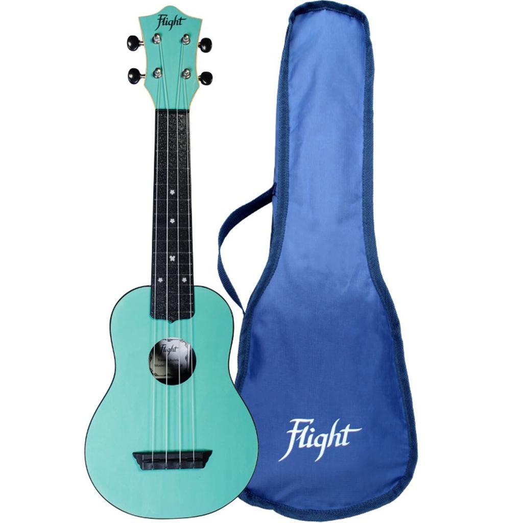 Flight Travel Ukulele Wood and ABS Resin Hybrid Ukulele Soprano Size Light Blue TUS-35LB