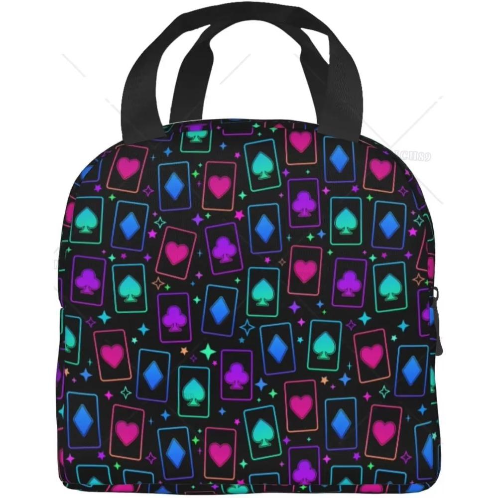 Bunte Sterne Tragbare Aluminiumfolie Verdickte Isolierung Lunchtasche Wiederverwendbare Großraum-Lunchbox für Jungen/Mädchen/Männer/Frauen