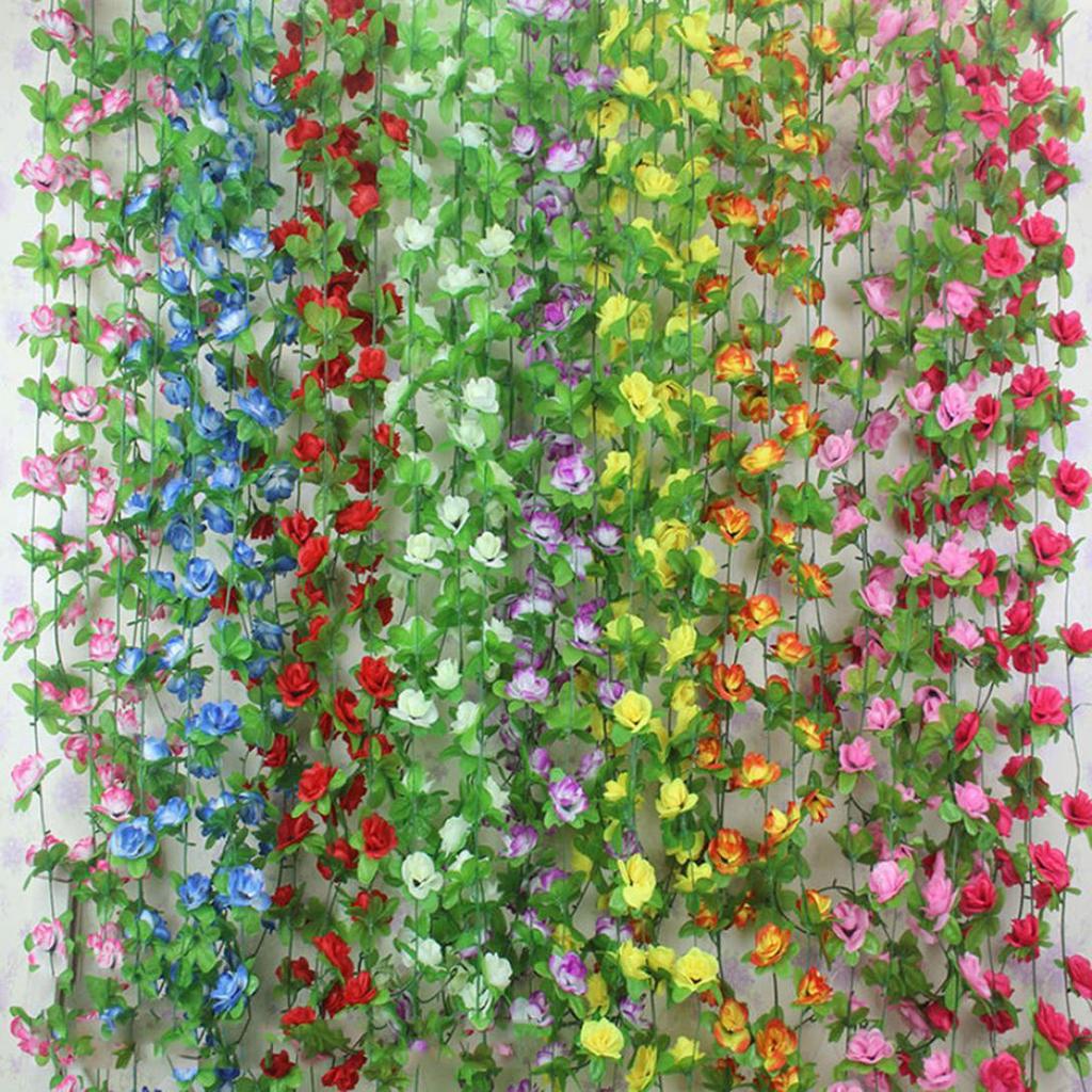 Monoceros Garden Home Wedding Party Decor Fake Flower Garland Artificial Rose Blossom Vine
