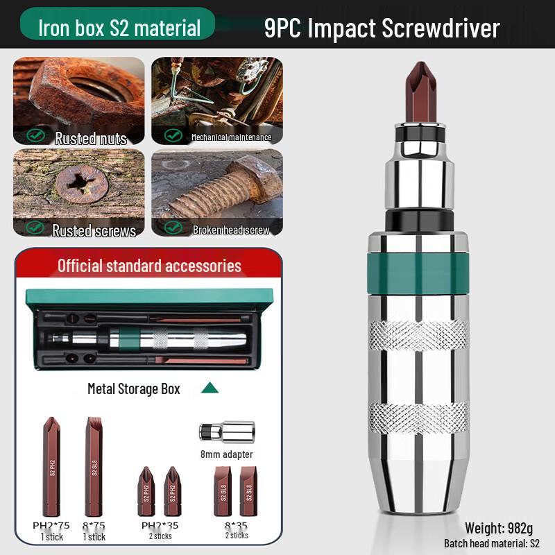 Tangxiang Industrial Impact Screwdriver & Bit Extractor Set CN plug (adapter included)