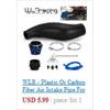 3" Universal Car Cold Air Intake System With Fan Racing Carbon Fiber Cold Feed Induction Air Intake Filter Kit Filter Box