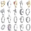 Anello Rotondo S925 Argento Scintillante Guscio di Rosa San Valentino Zircone di Lusso Simbolo Infinito Gioielli da Festa per Donna