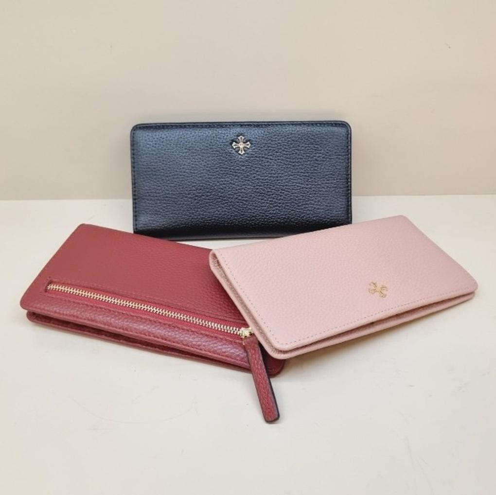 Moncross Simple Modern Thin Natural Cowhide Women's Long Wallet