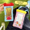 Transparent Waterproof Mobile Phone Bag Touch Screen Double Hanging Rope Hanging On Neck Phone Bag Cartoon Underwater Dry