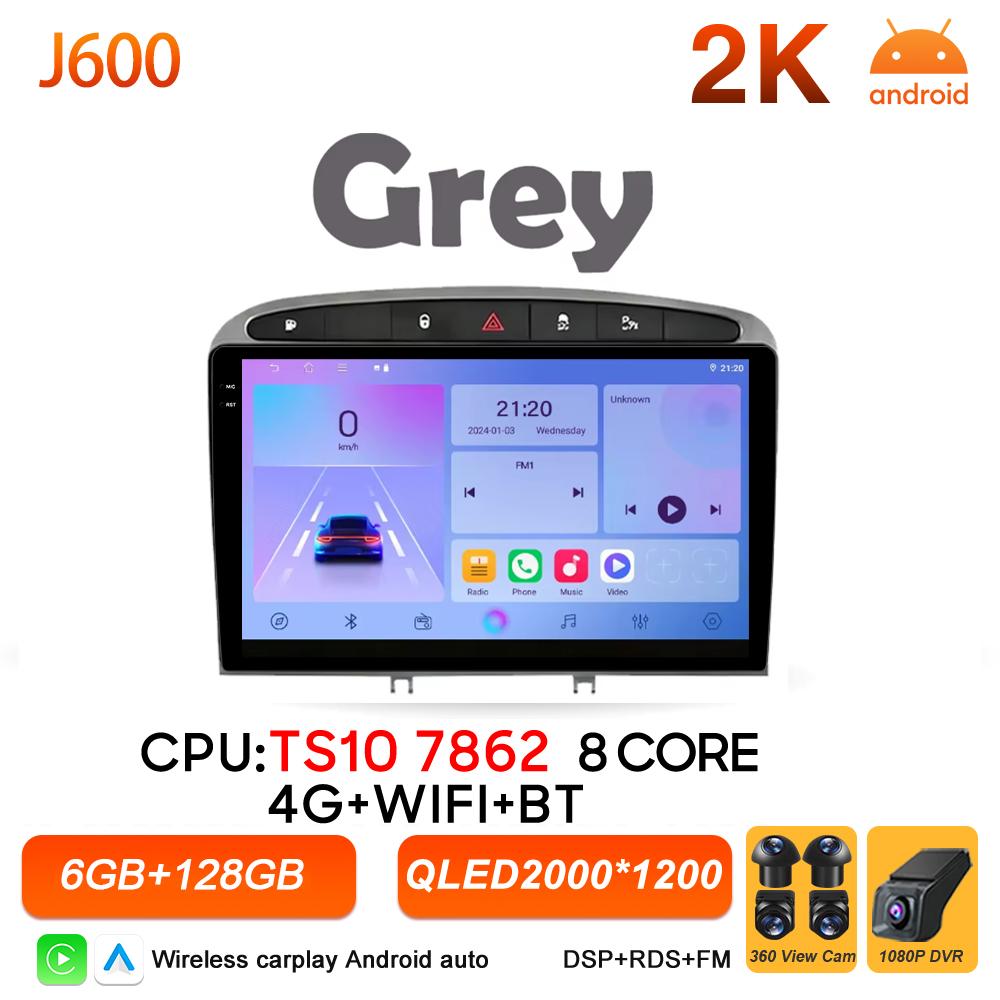Android 16 Carplay For Peugeot 308 308SW 408 2007 2008 2009 2010 2011 - 2020 Multimedia Player Bluetooth DVD 2k Touch Screen 5G