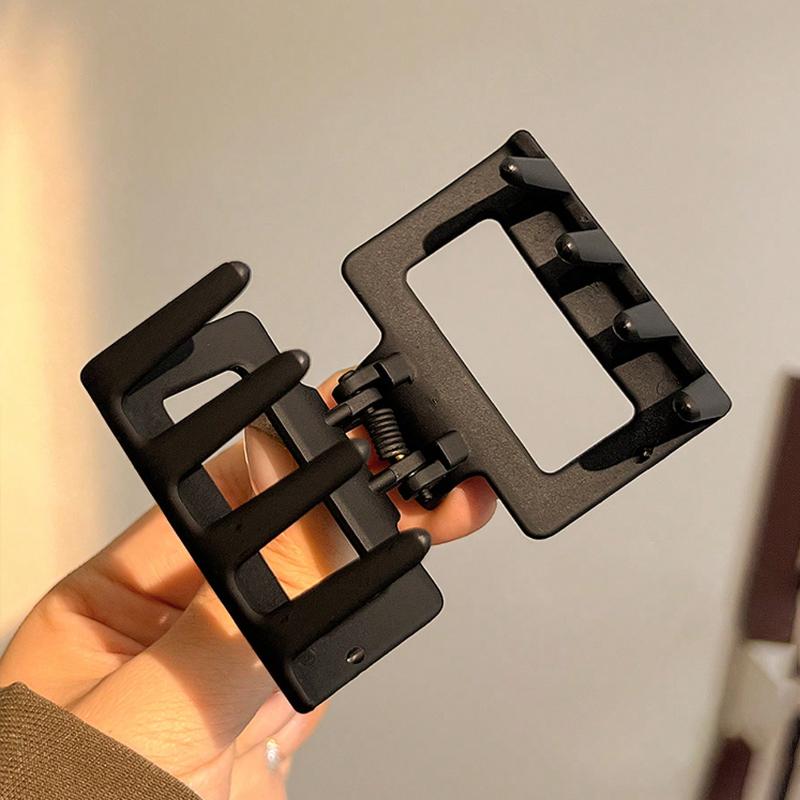 4pcs Frosted Rectangular Hairpin Half Hair Clip on The Back of The Head in Autumn and Winter Shark Clip Simple