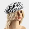 Wzcx Zebra Muster Frühling Herbst Schwarz Weiß Mädchen Baskenmütze Malerhut Mode Neu Leopard Damenhut Schirmmütze