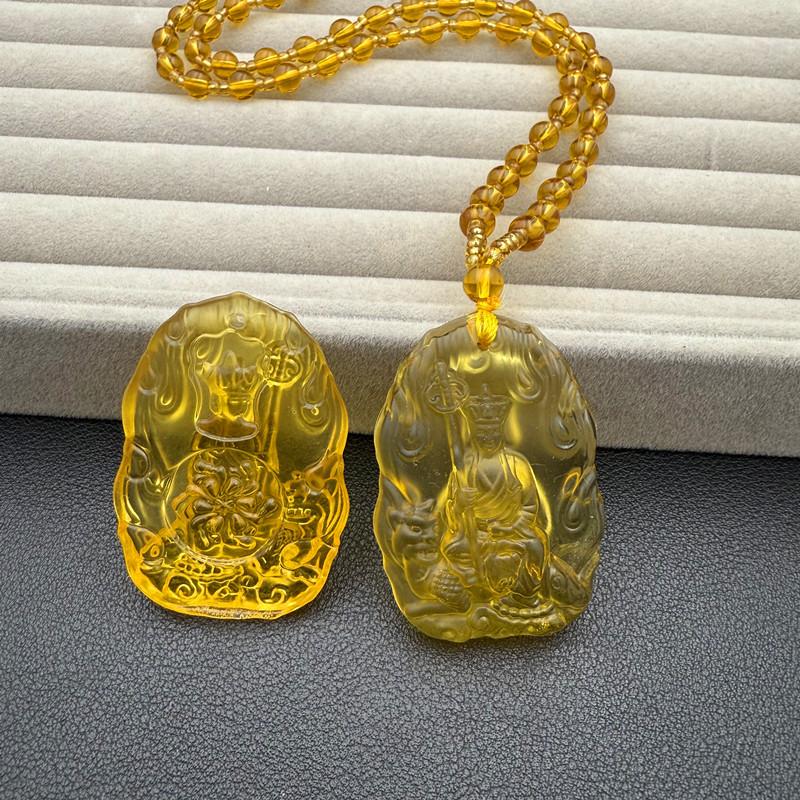 Ksitigarbha Bodhisattva Pendant Necklace Buddha Lucky Amulet Pendant Necklace For Men Women Long Sweater Chain Buddhist Jewelry