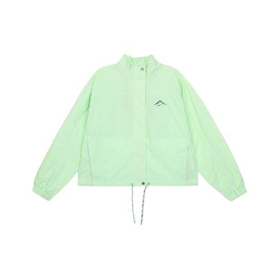 Trail Repel Logo Letter Stand Collar Zip Long Sleeve Running Jacket Women Jacket Steam-Green FN5926376