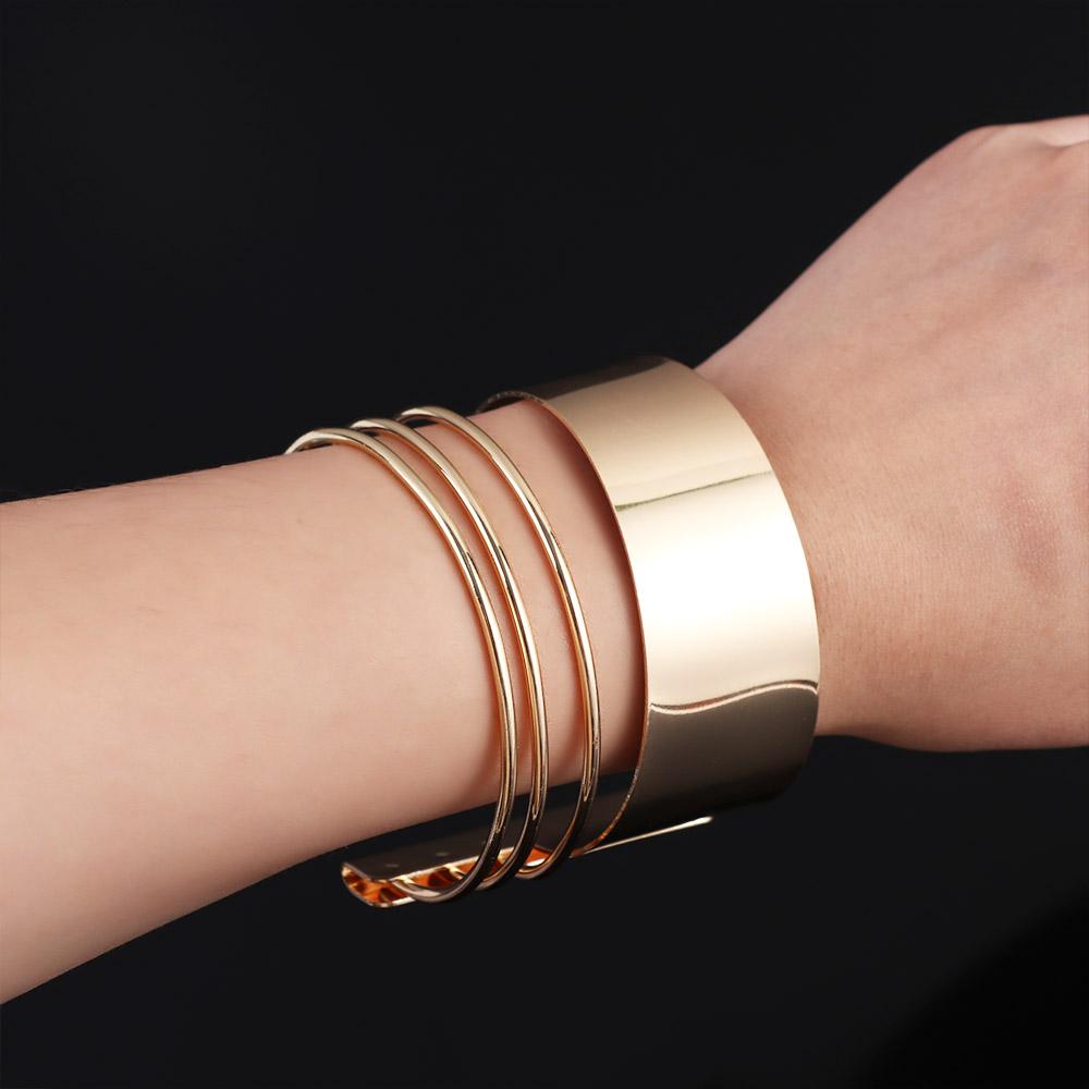 Hot Sale Jewelry Punk Personality Punk Cuff Exaggerate Bangles Zinc Zinc Alloy Luxurious Hollow Out