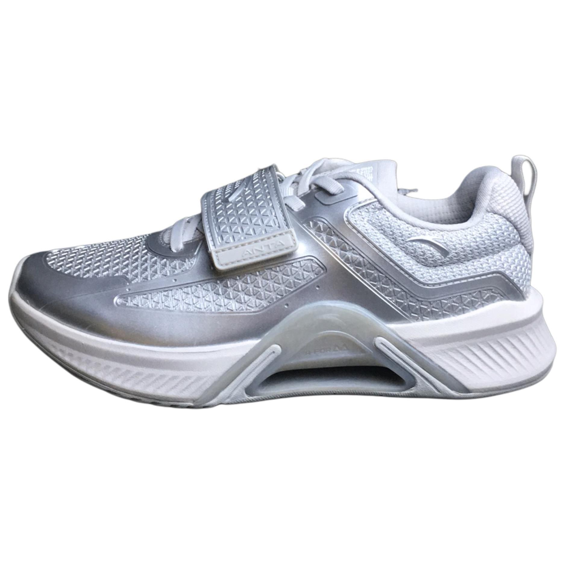 

New Anta Cushioning Wear Resistant Low Top Training Shoes Men s Silver 112317785-4 40.5