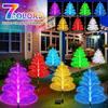 Kolip Solar Garden Lights, Christmas Tree Decorative Lamp, Waterproof 7 Color Changing Outdoor Decorative Lights For Yard Garden