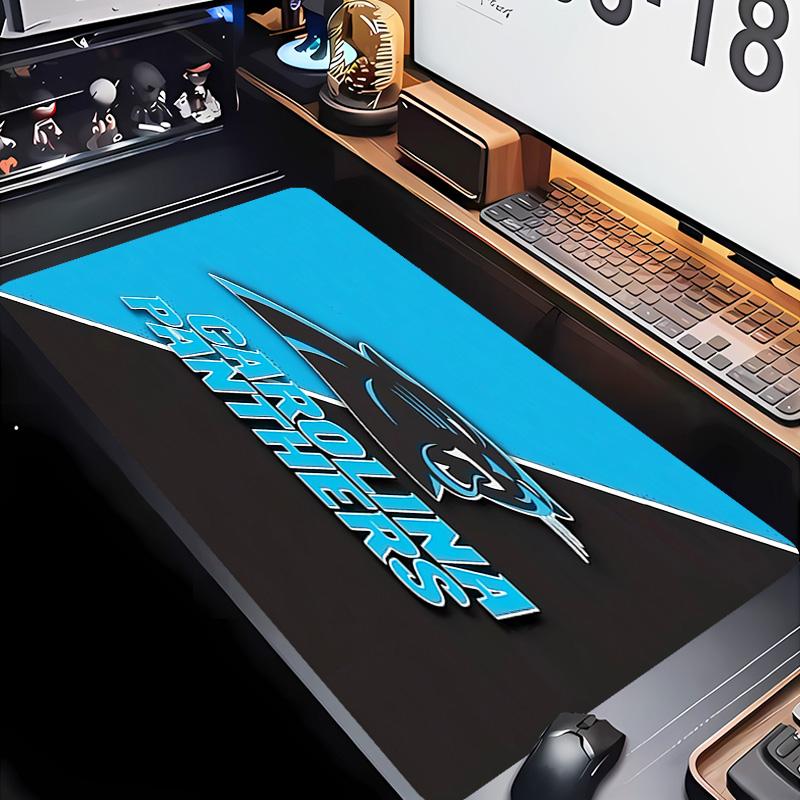 Carolina Panthers Thema Premium rutschfestes Mauspadd mit genähten Kanten, strapazierfähiges Gummi-Material, für Schreibtisch & Gaming, Tolle Geschenke
