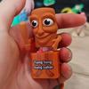 Funny Tung Tung Sahur Man Keychains with LED Light Cartoon Button Keyring Decompression Backpack Hanging Pendant Creative Gifts