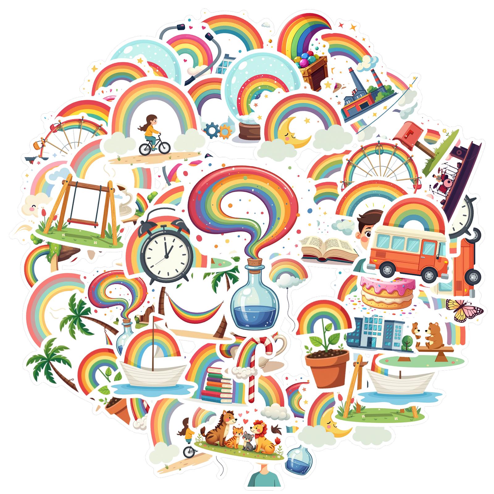 35pcs-70pcs Lovely Stickers Cartoon Stickers Stationery Stickers For Suitcase Fridge Phone Luggage Laptop Guitar Car