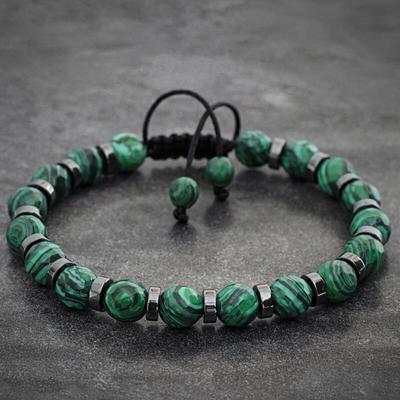 4 Styles Styleable Malachite Bracelet Natural Stone Beads Bracelet for Men and Women Valentine's Day Gift Strong