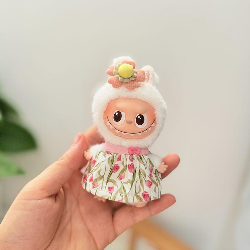 Mini Version 4.0 Vinyl Face Plush Blind Box Doll Clothes Christmas Set Small Nose Gaga Heart Bottom Password