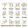 Exquisite Yellow Twelve Zodiac Signs Star Shape Taurus Symbols Authentic Copper Bead Compatible With Bracelets Women Do It Yourself Birthday Gift Acce