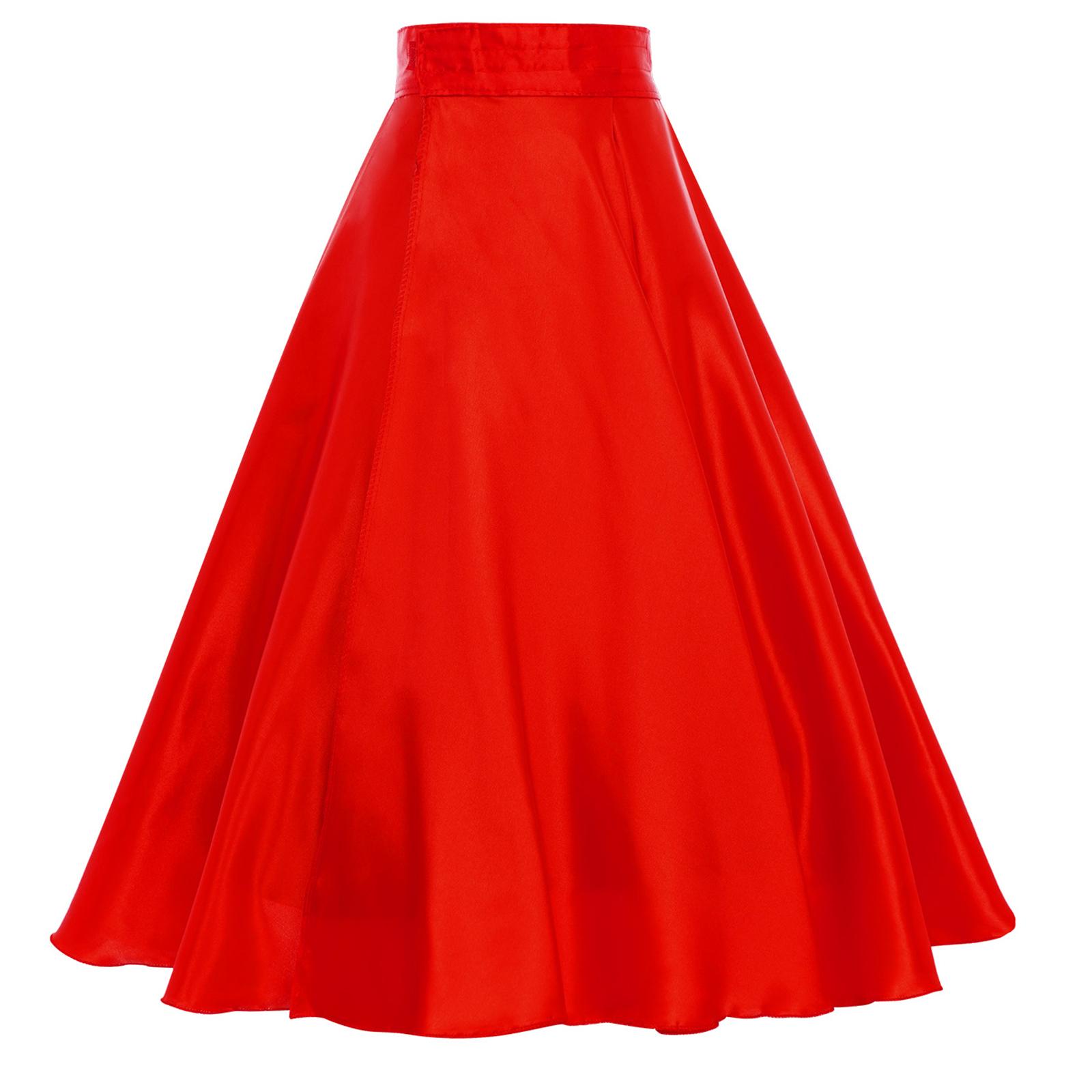 

Жіноча атласна спідниця з розрізом збоку, широким подолом, застібкою на гачок і петлю, поясом, іспанська, фламенко, бальна спідниця 9-10 Years