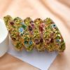 Retro Rose Flower Hollowed-Out Alloy Ancient Style Painted Hand for Women